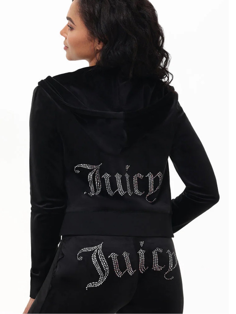 Juicy Couture OG Big Bling Velour Hoodie